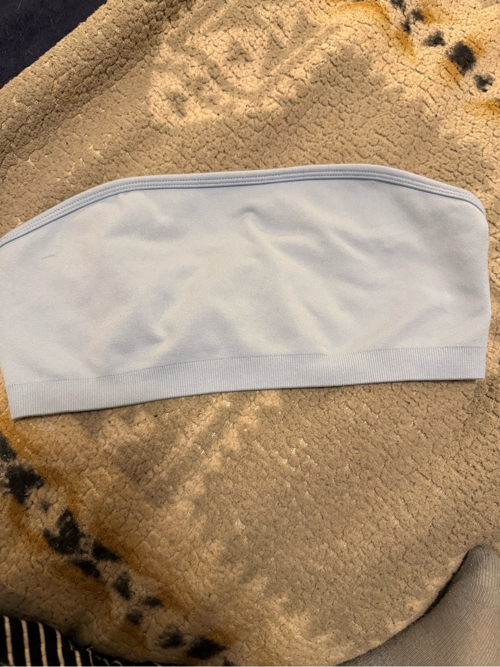 Youngla Light Blue Strapless Bandeau Top